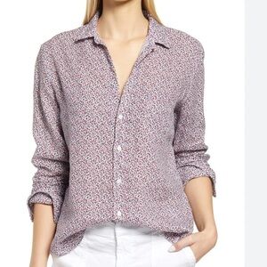 Grayson The Hero Floral Print Liquid Lyocell Shirt Size 2